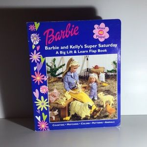 Barbie 💖Big Lift and Learn Flap book board book Barbie & Kelly's Super Saturday
